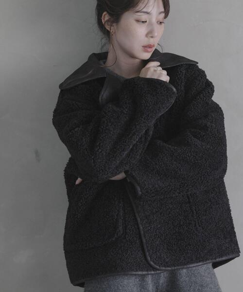 URBAN RESEARCH Sonny Label(アーバンリサーチサニーレーベル)の「リバーシブルフェイクムートンボアコート(ムートンコート・レディース・ブラック/ブラウン・FREE)」の9枚目の写真