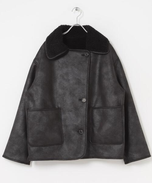 URBAN RESEARCH Sonny Label(アーバンリサーチサニーレーベル)の「リバーシブルフェイクムートンボアコート(ムートンコート・レディース・ブラック/ブラウン・FREE)」の16枚目の写真