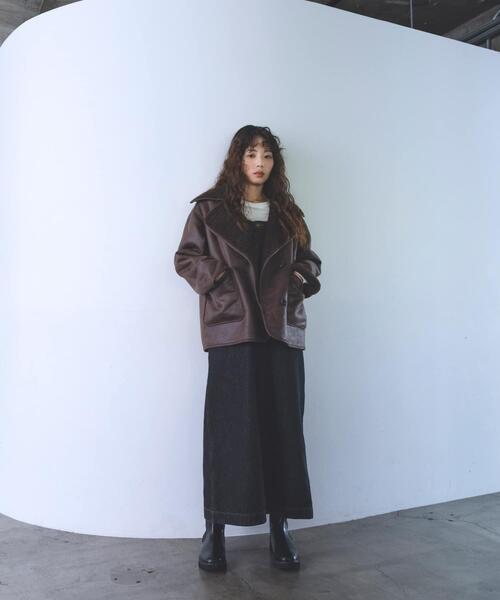 URBAN RESEARCH Sonny Label(アーバンリサーチサニーレーベル)の「リバーシブルフェイクムートンボアコート(ムートンコート・レディース・ブラック/ブラウン・FREE)」の20枚目の写真