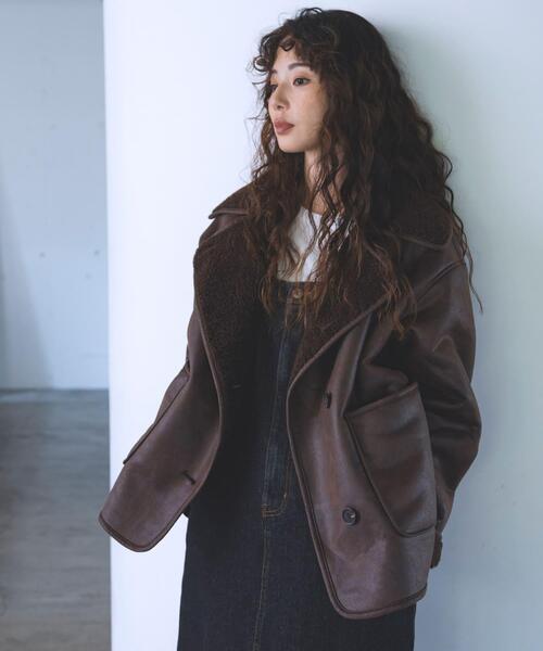 URBAN RESEARCH Sonny Label(アーバンリサーチサニーレーベル)の「リバーシブルフェイクムートンボアコート(ムートンコート・レディース・ブラック/ブラウン・FREE)」の21枚目の写真