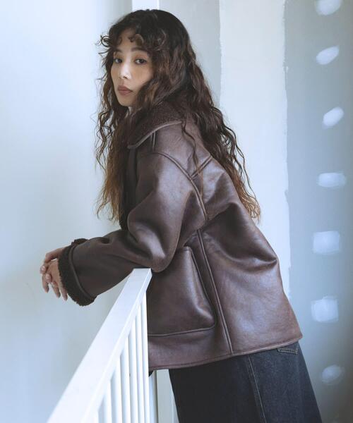 URBAN RESEARCH Sonny Label(アーバンリサーチサニーレーベル)の「リバーシブルフェイクムートンボアコート(ムートンコート・レディース・ブラック/ブラウン・FREE)」の22枚目の写真