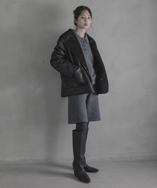 URBAN RESEARCH Sonny Label（アーバンリサーチサニーレーベル）の「リバーシブルフェイクムートンボアコート（ムートンコート・レディース・ブラック/ブラウン・FREE）」の14枚目の写真