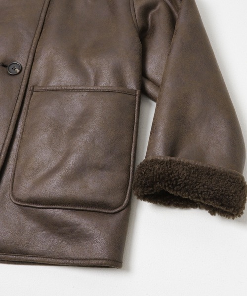 URBAN RESEARCH Sonny Label（アーバンリサーチサニーレーベル）の「リバーシブルフェイクムートンボアコート（ムートンコート・レディース・ブラック/ブラウン・FREE）」の20枚目の写真