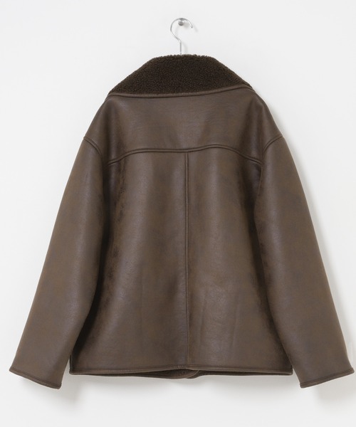 URBAN RESEARCH Sonny Label（アーバンリサーチサニーレーベル）の「リバーシブルフェイクムートンボアコート（ムートンコート・レディース・ブラック/ブラウン・FREE）」の22枚目の写真