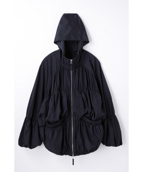 ENFOLD（エンフォルド）の「RAIN-CLOUD BLOUSON（ブルゾン・レディース・ダークネイビー/グレー・36/38）」の2枚目の写真
