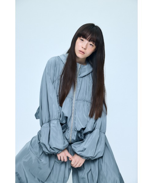 ENFOLD（エンフォルド）の「RAIN-CLOUD BLOUSON（ブルゾン・レディース・ダークネイビー/グレー・36/38）」の18枚目の写真