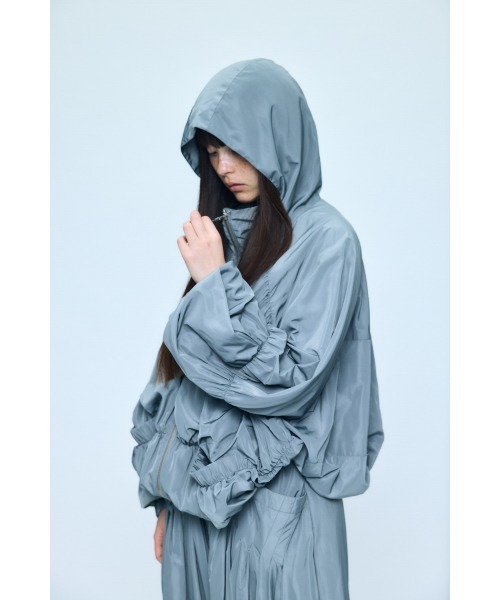ENFOLD（エンフォルド）の「RAIN-CLOUD BLOUSON（ブルゾン・レディース・ダークネイビー/グレー・36/38）」の13枚目の写真