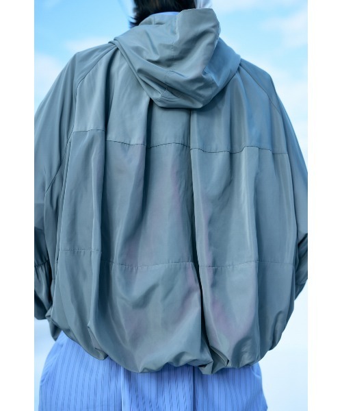 ENFOLD（エンフォルド）の「RAIN-CLOUD BLOUSON（ブルゾン・レディース・ダークネイビー/グレー・36/38）」の17枚目の写真