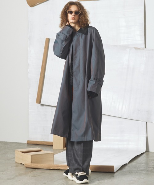MAISON SPECIAL(メゾンスペシャル)の「《UNISEX》ツイーディーシャドウチェックプライムワイドツータックスラックス/Tweedy Shadow Check Prime-Wide Two-tuck Slacks【MAISON SPECIAL/メゾンスペシャル】■セットアップ対応■(スラックス・メンズ・ブラック/チャコールグレー・2/1/0)」の8枚目の写真