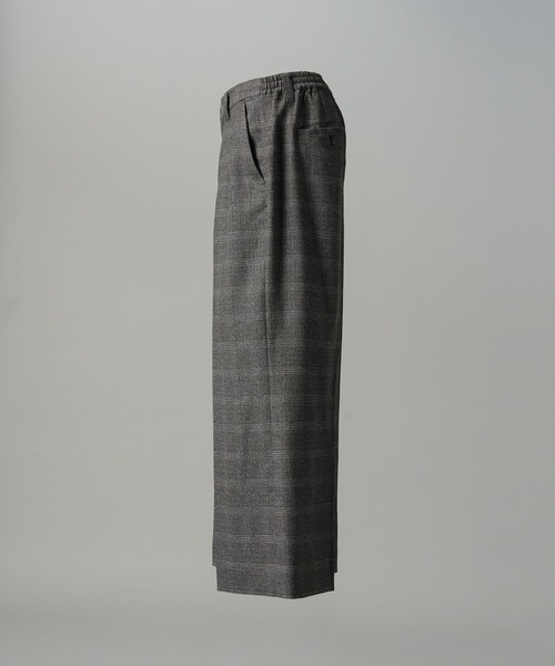 MAISON SPECIAL(メゾンスペシャル)の「《UNISEX》ツイーディーシャドウチェックプライムワイドツータックスラックス/Tweedy Shadow Check Prime-Wide Two-tuck Slacks【MAISON SPECIAL/メゾンスペシャル】■セットアップ対応■(スラックス・メンズ・ブラック/チャコールグレー・2/1/0)」の13枚目の写真