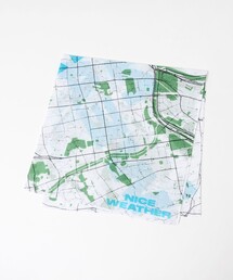 NICE WEATHER（ナイスウェザー）の「＜NICE WEATHER＞マップ 手ぬぐい（バンダナ/スカーフ）」