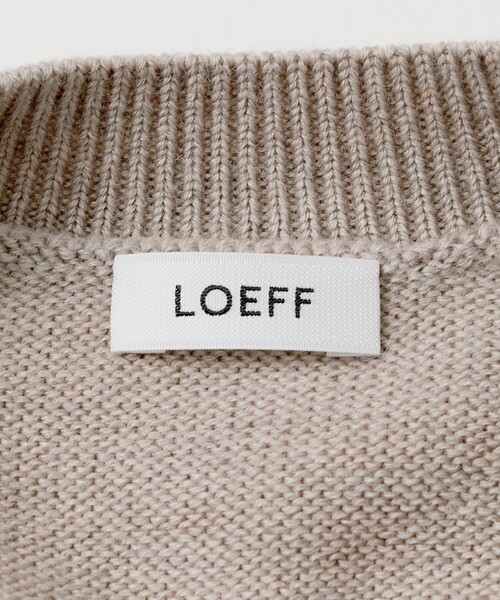 LOEFF（ロエフ）の「＜LOEFF＞9ゲージ フリンジ カーディガン（カーディガン/ボレロ・レディース・ベージュ/ブラック・FREE）」の19枚目の写真
