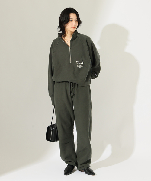 Champion(チャンピオン)の「別注【CHAMPION/チャンピオン】 for JS RW 11.5oz HALF ZIP SWEAT(スウェット・レディース・アイボリー/ブラウン/チャコールグレー/ブラック・LARGE)」の5枚目の写真