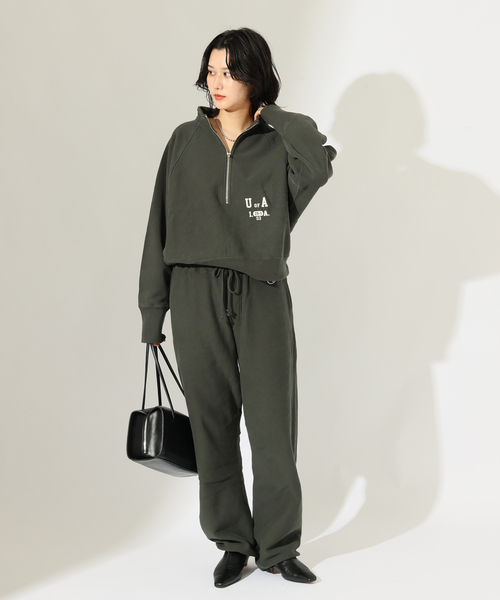 Champion(チャンピオン)の「別注【CHAMPION/チャンピオン】 for JS RW 11.5oz HALF ZIP SWEAT(スウェット・レディース・アイボリー/ブラウン/チャコールグレー/ブラック・LARGE)」の9枚目の写真