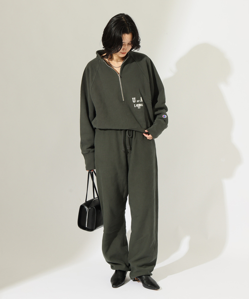 Champion(チャンピオン)の「別注【CHAMPION/チャンピオン】 for JS RW 11.5oz HALF ZIP SWEAT(スウェット・レディース・アイボリー/ブラウン/チャコールグレー/ブラック・LARGE)」の10枚目の写真