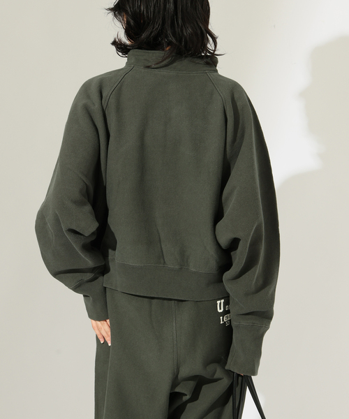 Champion(チャンピオン)の「別注【CHAMPION/チャンピオン】 for JS RW 11.5oz HALF ZIP SWEAT(スウェット・レディース・アイボリー/ブラウン/チャコールグレー/ブラック・LARGE)」の12枚目の写真