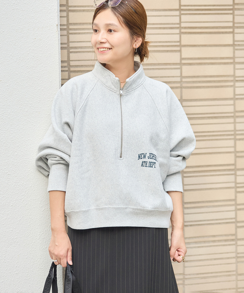 Champion(チャンピオン)の「別注【CHAMPION/チャンピオン】 for JS RW 11.5oz HALF ZIP SWEAT(スウェット・レディース・アイボリー/ブラウン/チャコールグレー/ブラック・LARGE)」の14枚目の写真