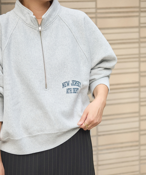Champion(チャンピオン)の「別注【CHAMPION/チャンピオン】 for JS RW 11.5oz HALF ZIP SWEAT(スウェット・レディース・アイボリー/ブラウン/チャコールグレー/ブラック・LARGE)」の16枚目の写真