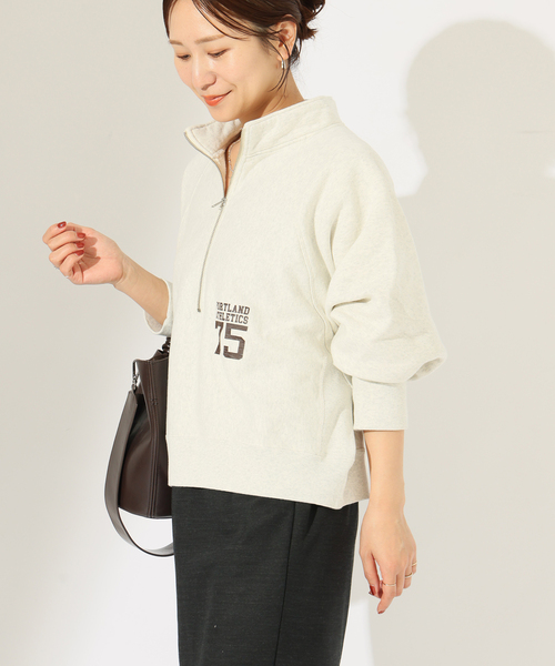 Champion(チャンピオン)の「別注【CHAMPION/チャンピオン】 for JS RW 11.5oz HALF ZIP SWEAT(スウェット・レディース・アイボリー/ブラウン/チャコールグレー/ブラック・LARGE)」の18枚目の写真