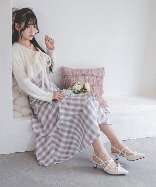 Lilymel(リリメル)の「マルチWAYリボンミュールパンプス【リボン2点セット】(パンプス・レディース・ピンクベージュ/アイボリー/ブラック・24.0cm/23.5cm/23.0cm/24.5cm)」の4枚目の写真