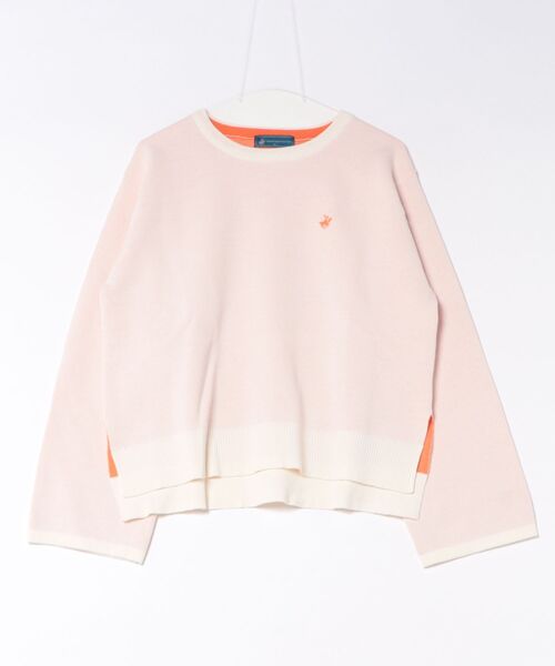 BEVERLY HILLS POLO CLUB(ビバリーヒルズポロクラブ)の「【BEVERLY HILLS POLO CLUB】ビバリーヒルズポロクラブ 配色ワイドスリーブニット(ニット/セーター・レディース・ネイビー/ブラック/レッド/アイボリー・FREE)」の8枚目の写真