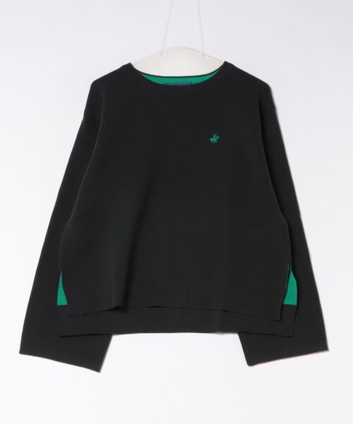 BEVERLY HILLS POLO CLUB(ビバリーヒルズポロクラブ)の「【BEVERLY HILLS POLO CLUB】ビバリーヒルズポロクラブ 配色ワイドスリーブニット(ニット/セーター・レディース・ネイビー/ブラック/レッド/アイボリー・FREE)」の9枚目の写真