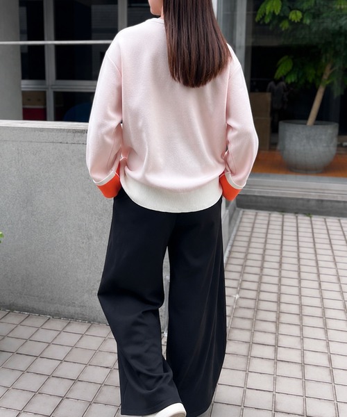 BEVERLY HILLS POLO CLUB(ビバリーヒルズポロクラブ)の「【BEVERLY HILLS POLO CLUB】ビバリーヒルズポロクラブ 配色ワイドスリーブニット(ニット/セーター・レディース・ネイビー/ブラック/レッド/アイボリー・FREE)」の12枚目の写真