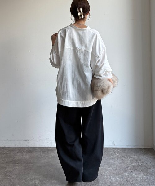 DouDou(ドゥドゥ)の「【WEB限定】ベルト付スウェットパンツ(その他パンツ・レディース・ブラック/グレー・FREE)」の7枚目の写真