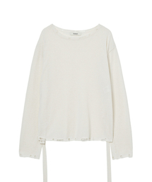 SIDE TIE KNIT IN IVORY