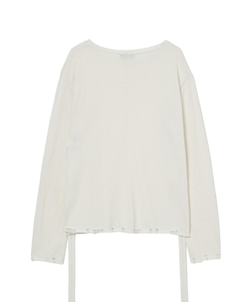 DEINET(ダイニット)の「SIDE TIE KNIT IN IVORY(ニット/セーター・レディース・その他・FREE)」の2枚目の写真