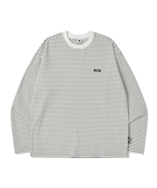 LIFE WORK(ライフワーク)の「ベーシックストライプ長袖Tシャツ(Tシャツ/カットソー・メンズ・アイボリー/ブラック・L/M)」の1枚目の写真