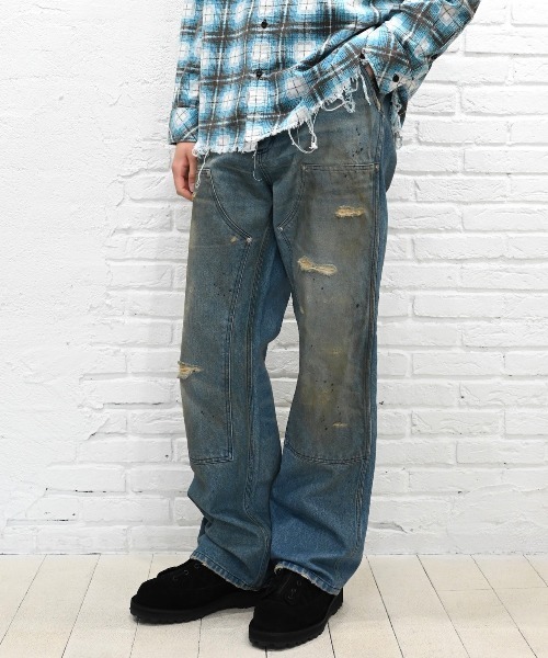 MIYAGIHIDETAKA(ミヤギヒデタカ)の「【MIYAGIHIDETAKA】Distressed Pants(その他パンツ・メンズ・インディゴブルー・M/L)」の8枚目の写真