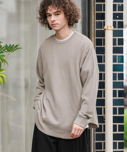 CAMBIO(カンビオ)の「mlt5897-フェード加工ワッフルCNロンT(Tシャツ/カットソー・メンズ・グレー/ブルー/ブラック・XL/L/M)」の19枚目の写真