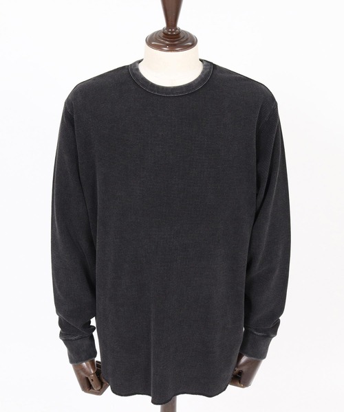 CAMBIO(カンビオ)の「mlt5897-フェード加工ワッフルCNロンT(Tシャツ/カットソー・メンズ・グレー/ブルー/ブラック・XL/L/M)」の11枚目の写真