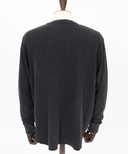 CAMBIO(カンビオ)の「mlt5897-フェード加工ワッフルCNロンT(Tシャツ/カットソー・メンズ・グレー/ブルー/ブラック・XL/L/M)」の12枚目の写真