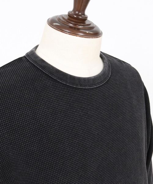 CAMBIO(カンビオ)の「mlt5897-フェード加工ワッフルCNロンT(Tシャツ/カットソー・メンズ・グレー/ブルー/ブラック・XL/L/M)」の13枚目の写真