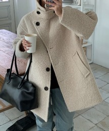 FAVORITO（ファヴォリート）の「スタンドカラーシングルブレストメルトンコート（チェスターコート）」