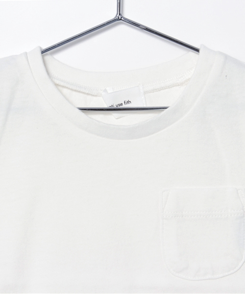 quoti use fith(クゥオティ ユース フィス)の「半袖ポケットTシャツ(Tシャツ/カットソー・キッズ・ホワイト/レッド/カーキ/ブラック/ブルー/チャコールグレー・110/130/90/120/100)」の8枚目の写真