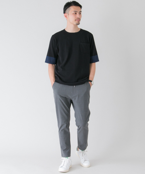 URBAN RESEARCH（アーバンリサーチ）の「UR 2TONE KNIT TEE（ニット/セーター・メンズ・オフホワイト/グレー/ブラック・LARGE/MEDIUM）」の8枚目の写真