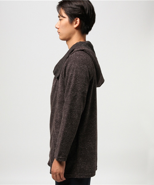 チャイハネ（チャイハネ）の「【チャイハネ】yul 旅人風MEN'Sフードカーディガン フーディ（カーディガン/ボレロ・メンズ・ブラック/グレー/ターコイズブルー/オレンジ・FREE）」の5枚目の写真