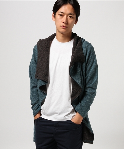 チャイハネ（チャイハネ）の「【チャイハネ】yul 旅人風MEN'Sフードカーディガン フーディ（カーディガン/ボレロ・メンズ・ブラック/グレー/ターコイズブルー/オレンジ・FREE）」の8枚目の写真