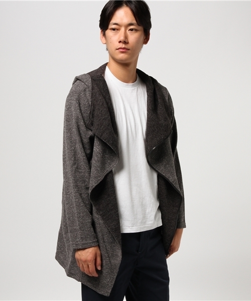 チャイハネ（チャイハネ）の「【チャイハネ】yul 旅人風MEN'Sフードカーディガン フーディ（カーディガン/ボレロ・メンズ・ブラック/グレー/ターコイズブルー/オレンジ・FREE）」の3枚目の写真