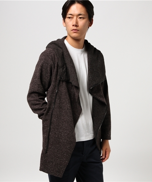 チャイハネ（チャイハネ）の「【チャイハネ】yul 旅人風MEN'Sフードカーディガン フーディ（カーディガン/ボレロ・メンズ・ブラック/グレー/ターコイズブルー/オレンジ・FREE）」の7枚目の写真