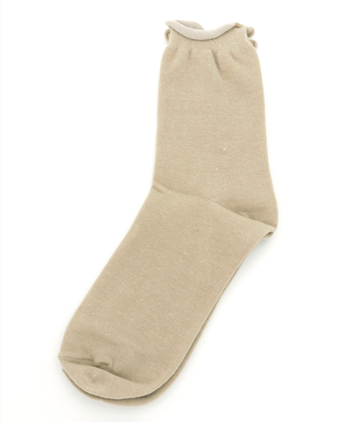 SEVENDAYS=SUNDAY（セブンデイズサンデイ）の「トップくるくるショートソックス（ソックス/靴下・レディース・ホワイト/レッド/ダークグレー/ベージュ/ネイビー/グレー/ブラック/カーキ・21-24）」の5枚目の写真