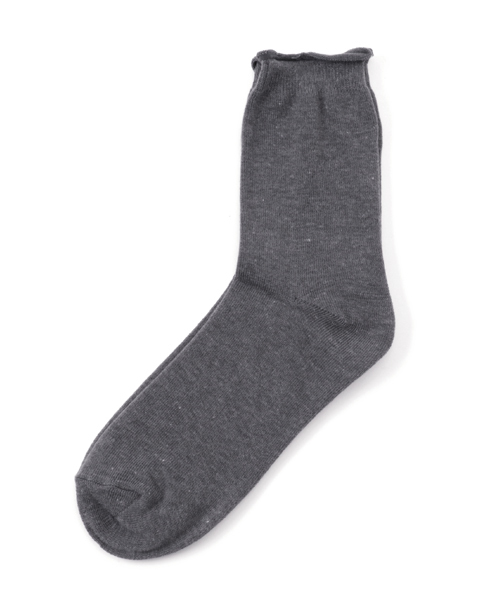 SEVENDAYS=SUNDAY（セブンデイズサンデイ）の「トップくるくるショートソックス（ソックス/靴下・レディース・ホワイト/レッド/ダークグレー/ベージュ/ネイビー/グレー/ブラック/カーキ・21-24）」の4枚目の写真