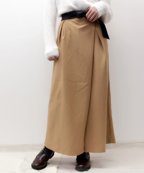 archives(アルシーヴ)の「バンビージョーゼット タックワイドパンツ(その他パンツ・レディース・カーキ/ネイビー/キャメル・MEDIUM)」の3枚目の写真