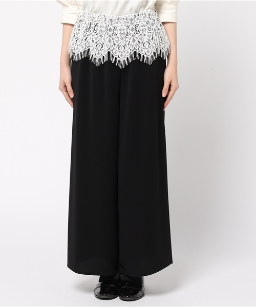 DOLLUPOOPS（ドールアップウップス）の「<doll up oops> スカラップレース　ワイドパンツ（その他パンツ・レディース・グレー/ブラック/グリーン・38）」の4枚目の写真