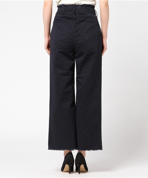 archives（アルシーヴ）の「フレイドヘムチノワイドパンツ（チノパンツ・レディース・ベージュ/ネイビー・MEDIUM）」の5枚目の写真