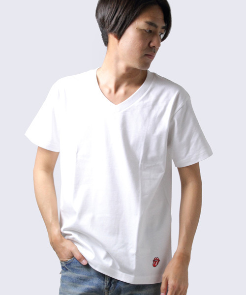 RED KAP（レッドキャップ）の「The Rolling Stones×REDKAP×JACKROSE 2パックVネックTシャツ（Tシャツ/カットソー・メンズ・ホワイト/ブラック・L/XL/M）」の7枚目の写真