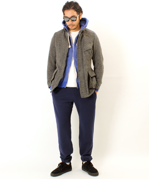 BEAMS PLUS(ビームスプラス)の「LOOPWHEELER×BEAMS PLUS / 別注 アスレチックパンツ(スウェットパンツ・メンズ・ナチュラル/オリーブ/ネイビー/グレー・LARGE/SMALL/MEDIUM)」の7枚目の写真